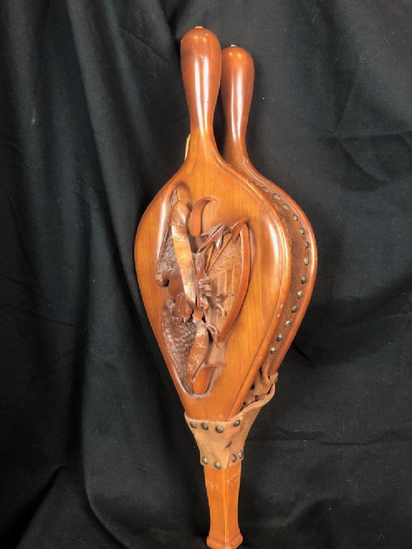 Handcarved Lg. Fireplace Bellows Patriotic Prayer (1 of 20)