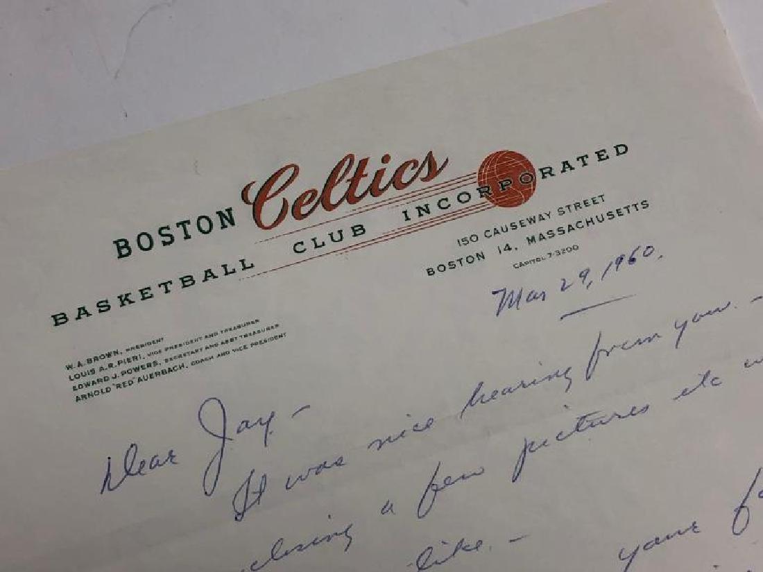 Red Auerbach Signed Boston Celtic's Letter (1 of 13)