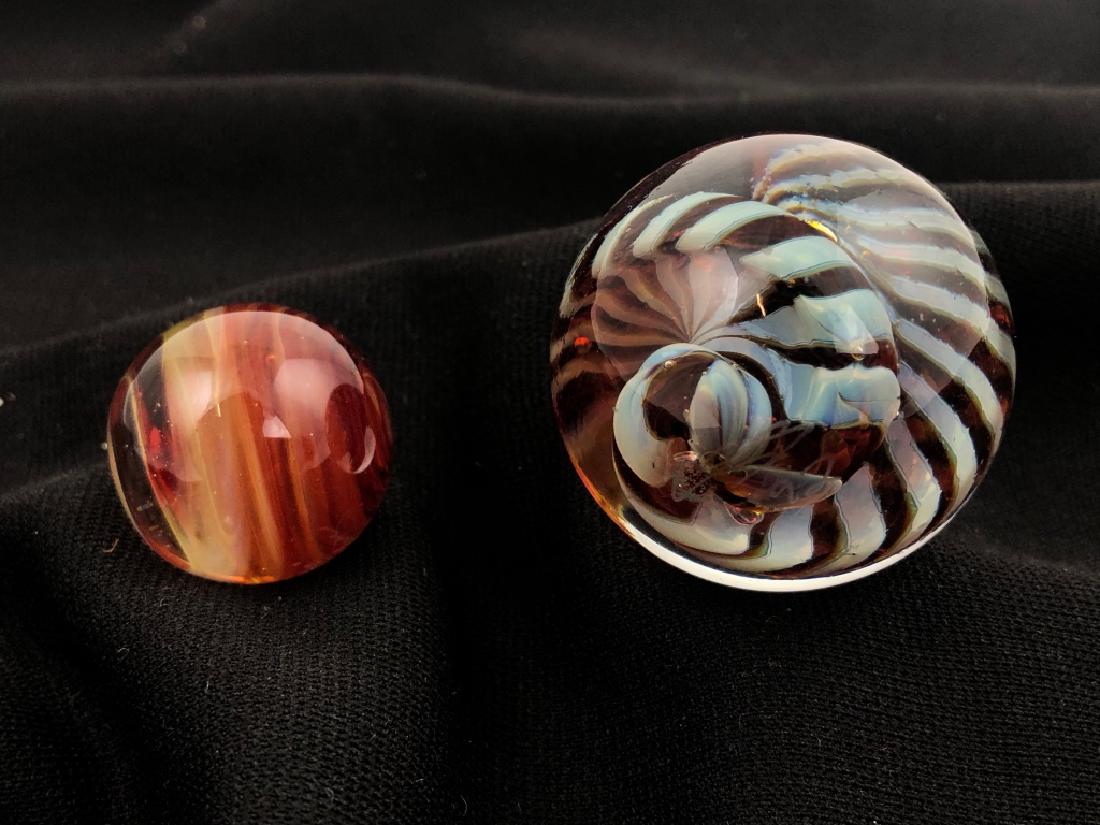 2 Fabulous Handblown Signed Contemporary LgMarbles (1 of 20)