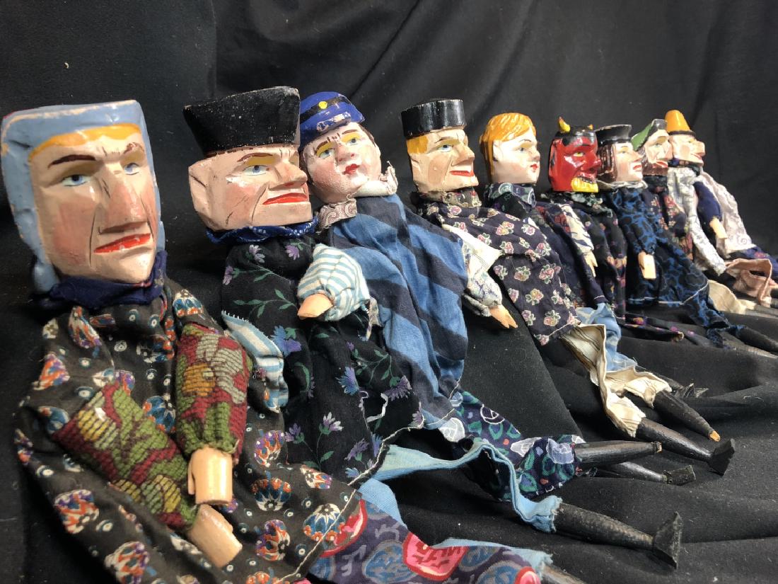 Set of 10 Rare & Unique Vintage German Puppets