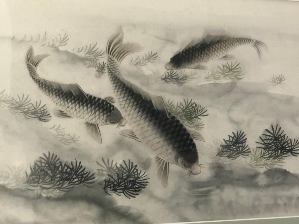 Watercolor on Silk " Three Koi Fish" (1 of 10)