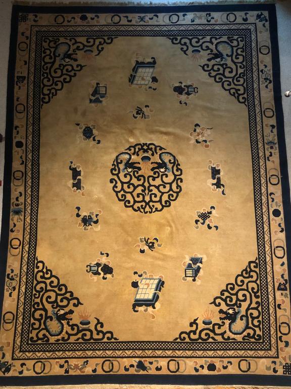 Asian Room Size Antique Handmade 12" Carpet (1 of 18)