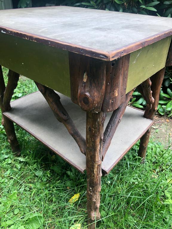 Adirondack Twig Side Table with Lower Shelf (1 of 9)