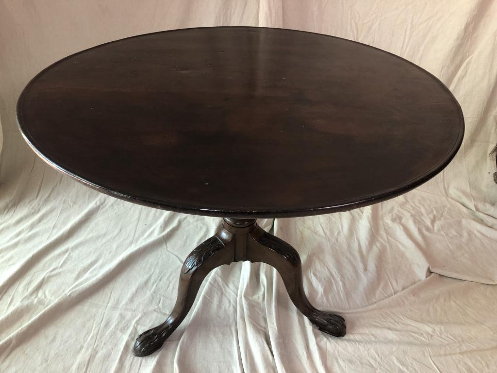34" Round Pedestal Tilt Top Trilegged Accent Table (1 of 18)