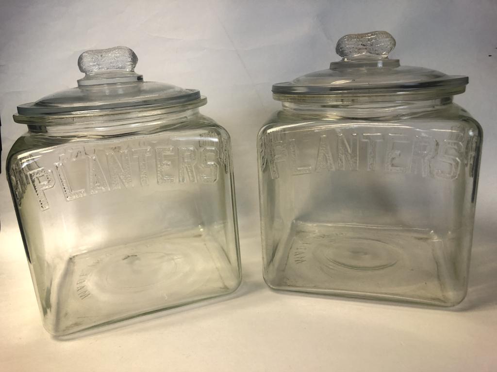 Pr Planters Peanut 1930's Glass Jar Store Display (1 of 19)