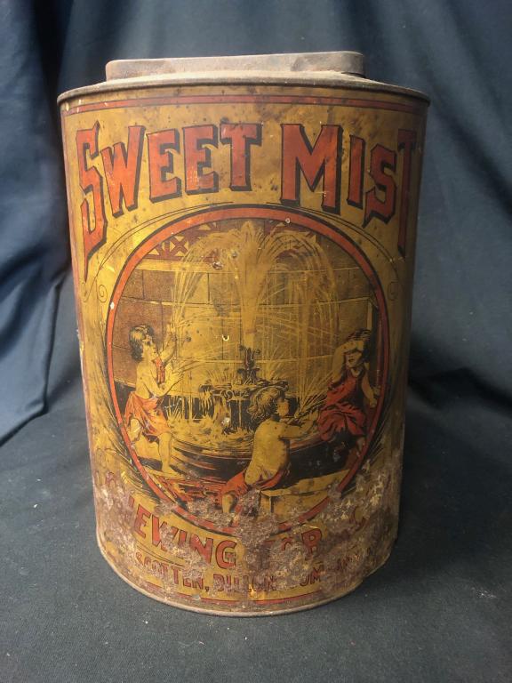 Sweet Mist 1910 Tobacco Tin Litho Store Humidor (1 of 10)
