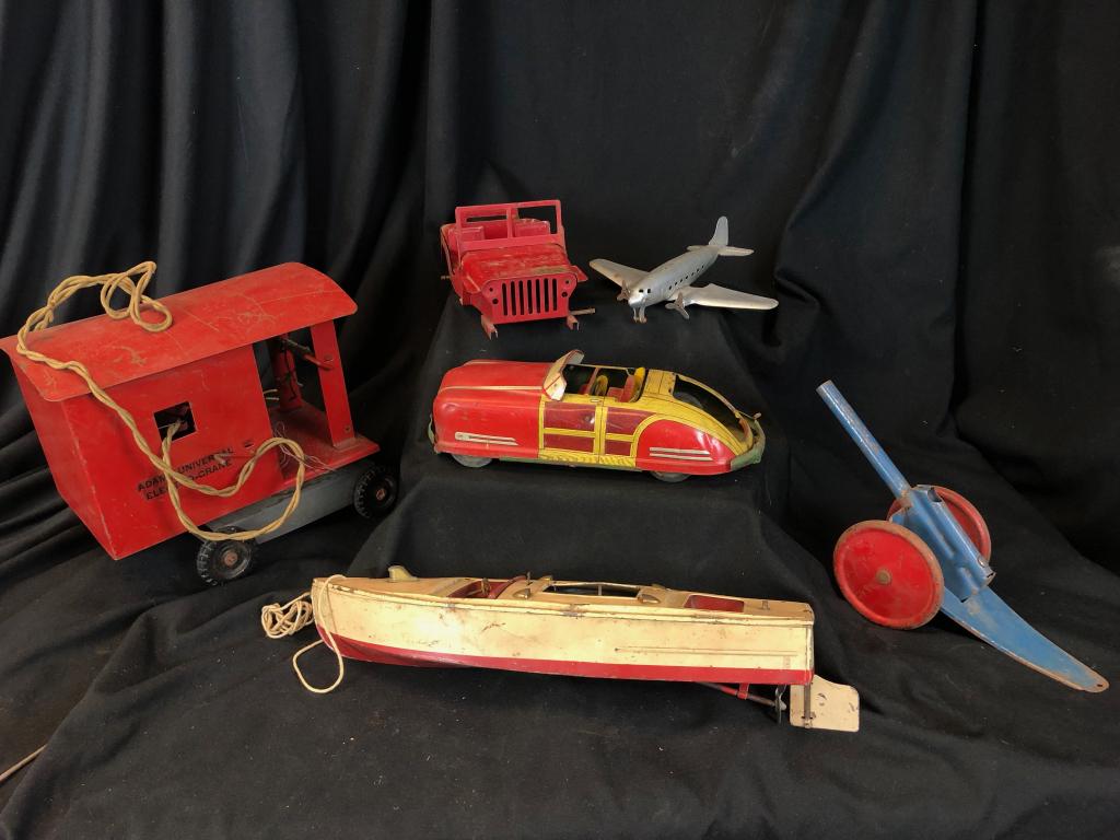 6 Pc. Vintage Toy Lionel 1934 Boat, Plane, Cannon (1 of 20)