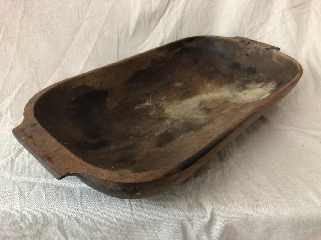 Handcarved Antique Dough Bowl Wooden New England (1 of 9)