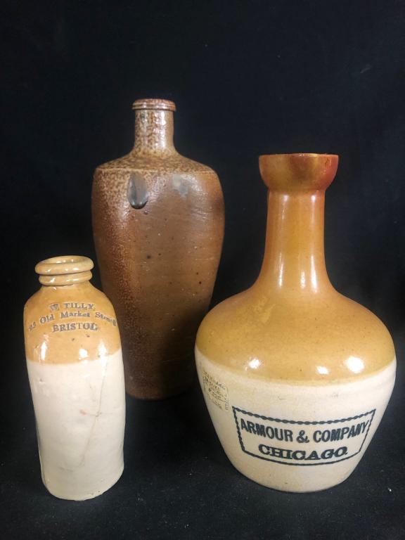 3 Antique Bristol Glaze Stoneware Pieces (1 of 20)