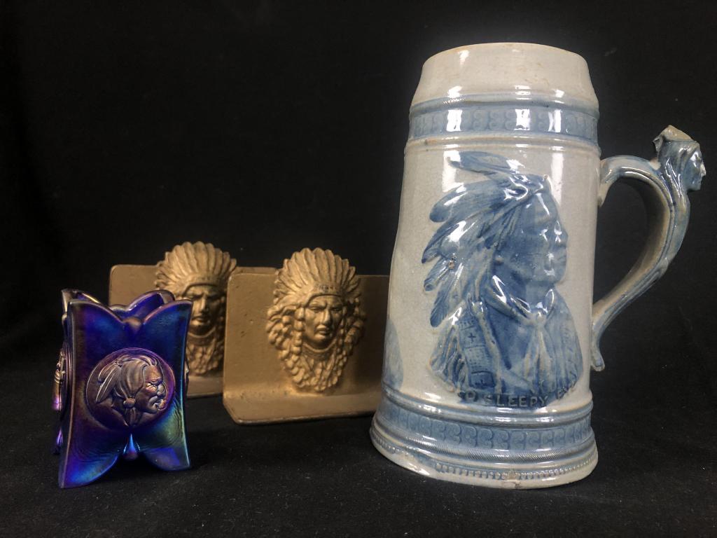 Old Sleepy Eye Weir Pottery Stein Stoneware Mug + (1 of 20)