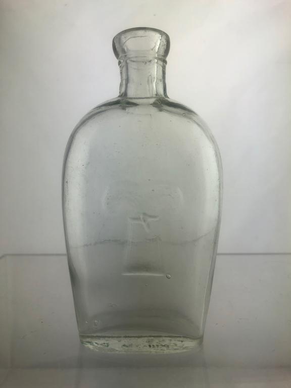 Rare Sheaf Wheat GXIII-33a Tibby Bros Half Pint: Very Rare Half Pint Colorless Sheaf of Wheat - Plain - Bottom Embossed with "Tibby Bros / Pitts PA" .Very nice condition, some attractive bubbles within. GXIII-33a