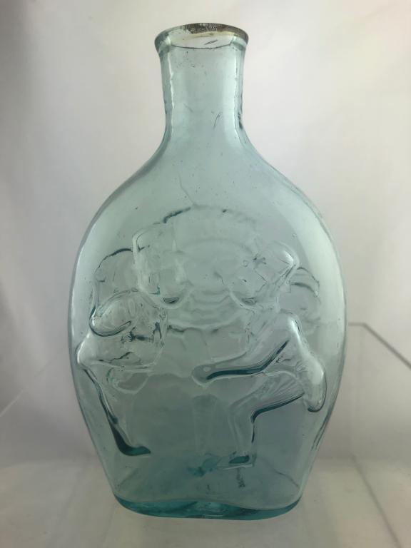 Very Rare GX-12 Men Arguing / Face Antique Flask (1 of 13)