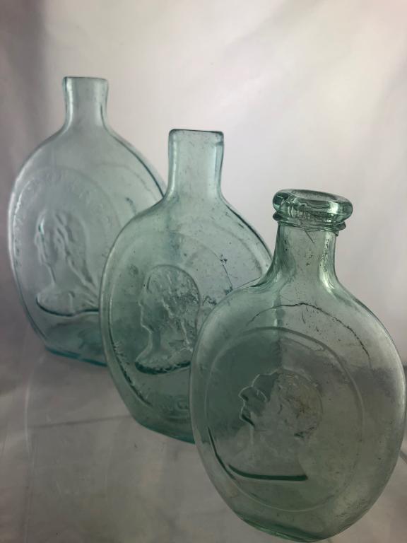 3 Sized Washington Historic Flask GI-59, 50, 43 (1 of 20)
