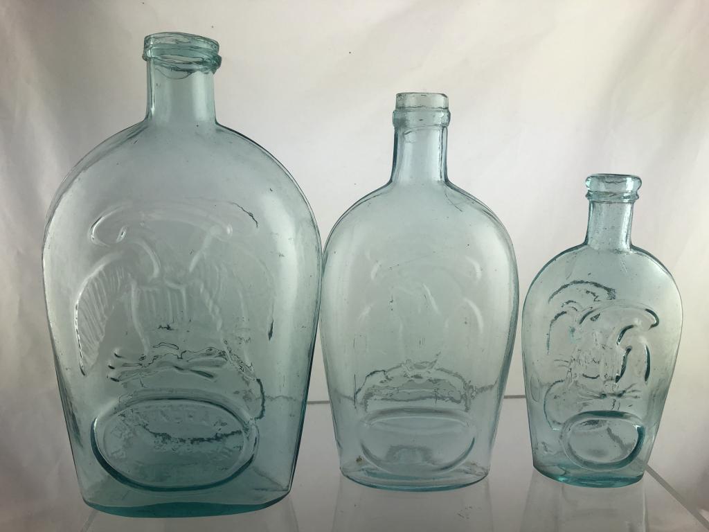3 Sizes Db Eagle Historic Flask GII-109, 120, 110 (1 of 20)