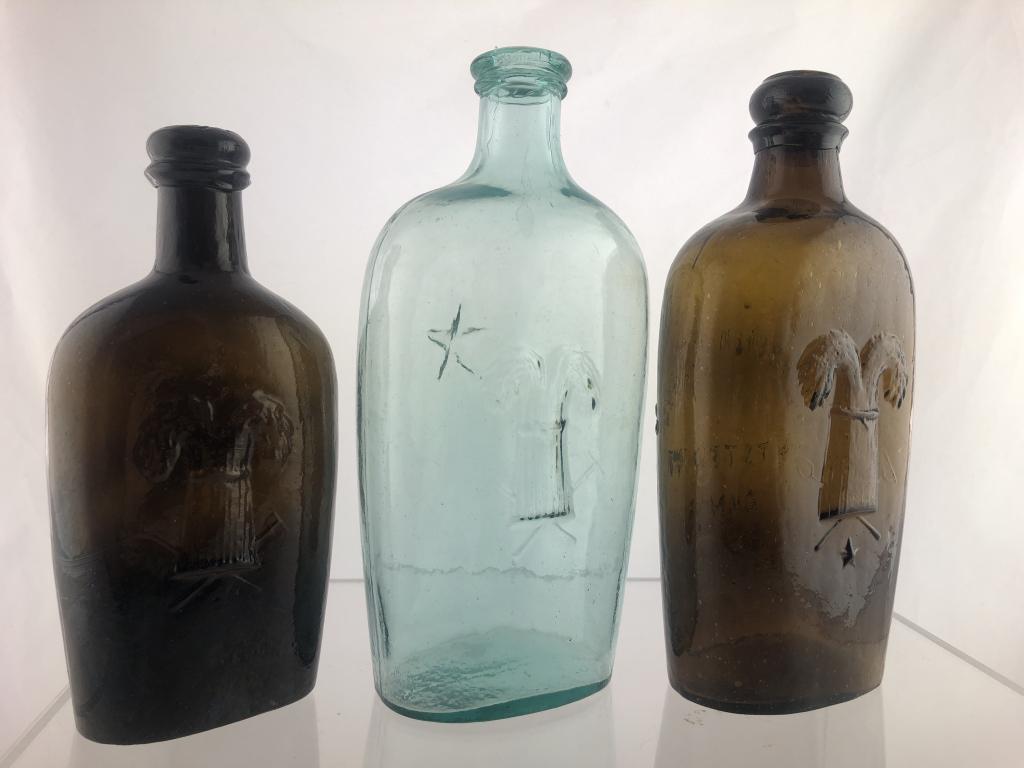 3 Sheaf of Grain Historic Flasks GXIII-37, 38, 36 (1 of 20)