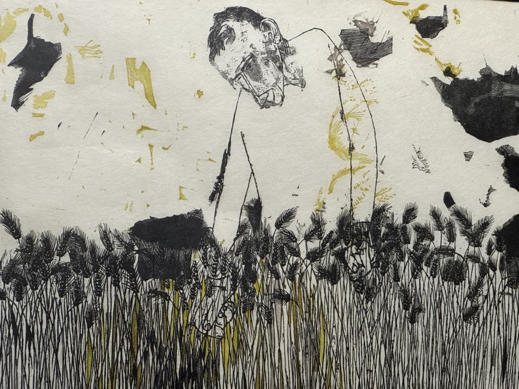 Ben Shahn Original Signed Beatitudes Ltd, Ed.: Ben Shahn Original Signed Beatitudes Limited Edition 91/400 . Signed on lower left bottom, "Ben Shahn" " Beatitudes 91/400" " Leonard Baskin, Sculpturist Measures: Framed 23" x 18-1/2" Site SIze: 15"