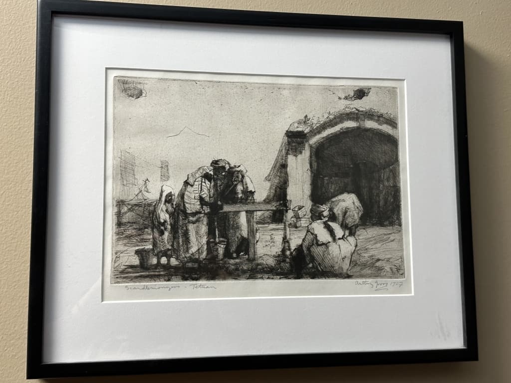 1927 Anthony Gross Pencil Signed & Dated Etching (1 of 10)
