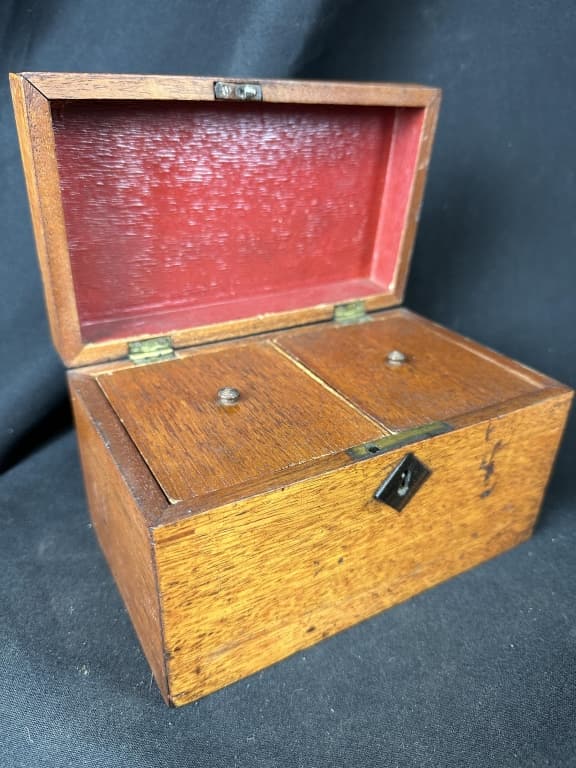 Early 19th C. English Wooden Tea Box (1 of 11)