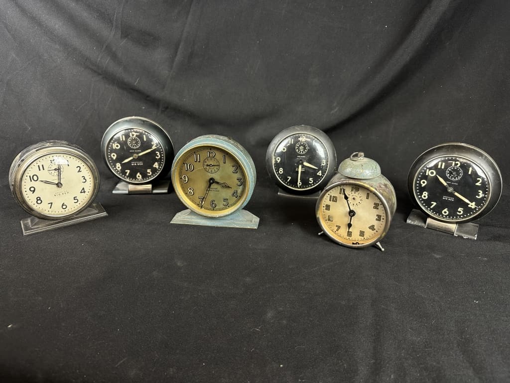 Lot of 5 Vintage Antique Alarm Clocks Big Ben (1 of 13)