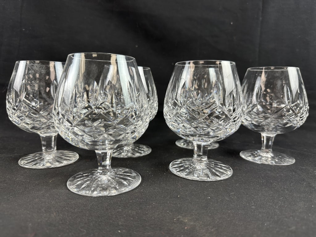Waterford Set of 6 "Lismore" Ballon Brandy Glasses (1 of 7)