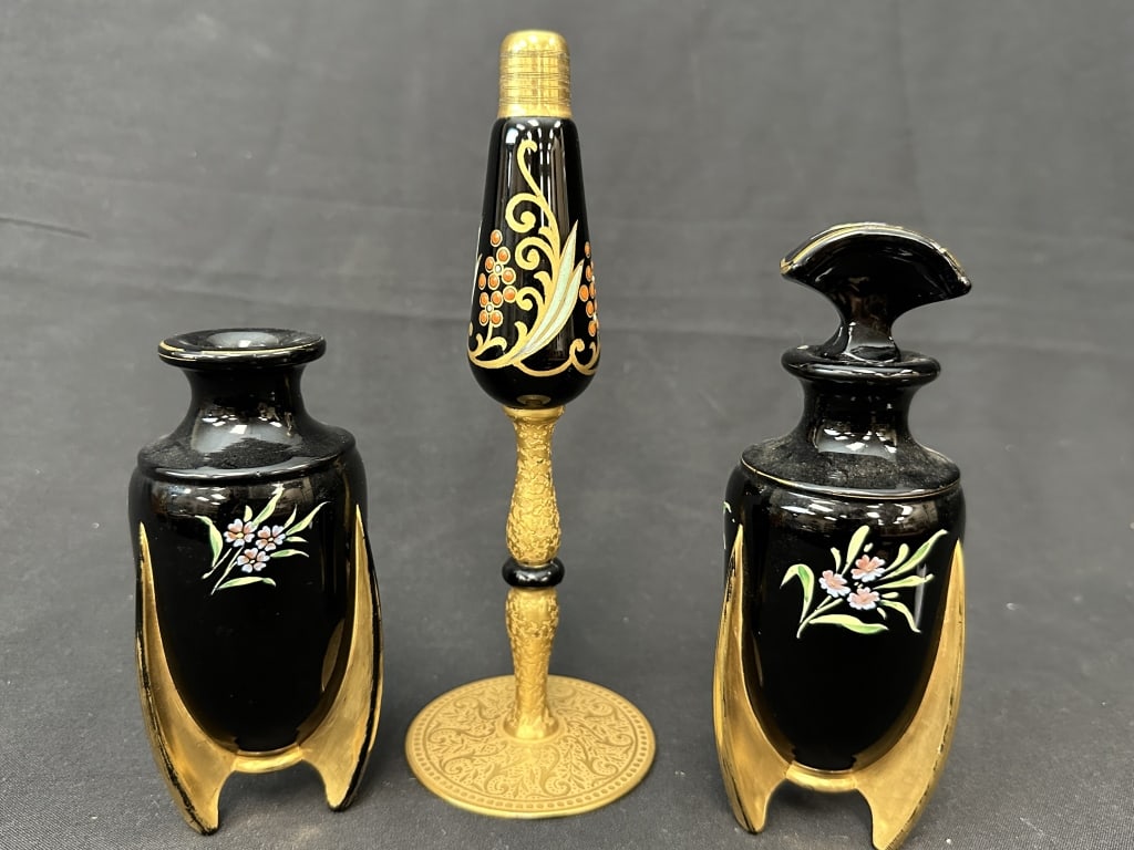 Duncan Miller Black Perfume Bottle-Vase-Atomizer (1 of 8)