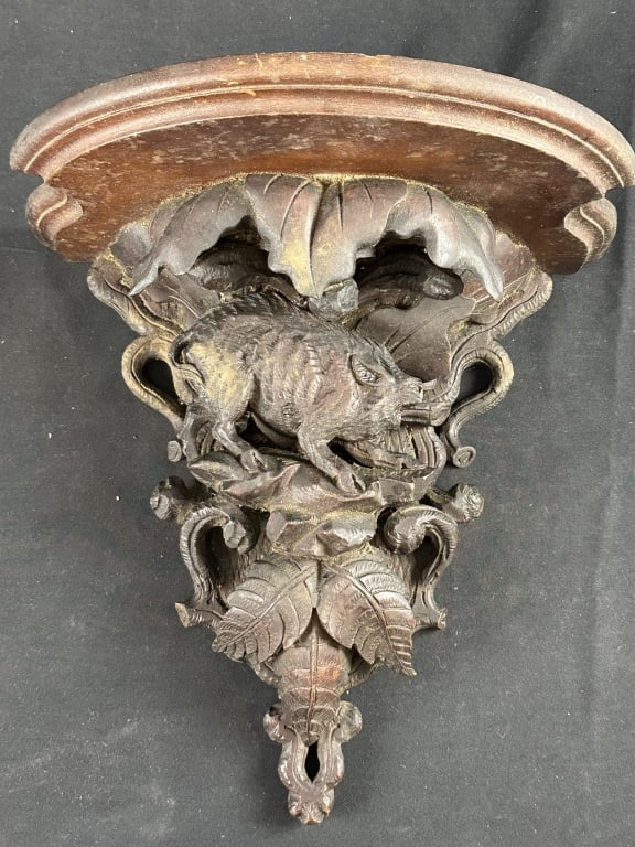 Black Walnut Highly HandCarved Shelf Bracket (1 of 13)