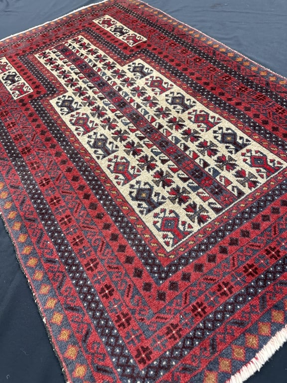 Hand knotted Antique Pakistan Tribal Rug 55" x 35" (1 of 16)