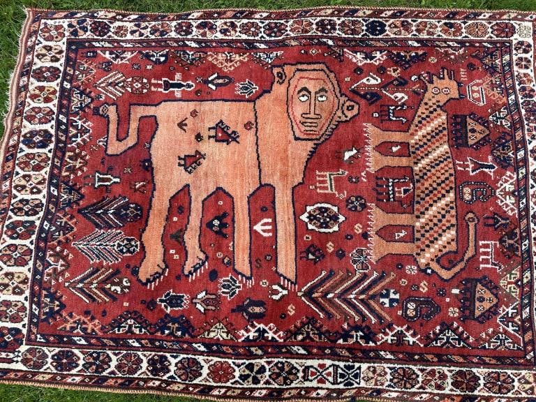 Rare Antique Handwoven Oriental Carpet Prayer Rug (1 of 19)