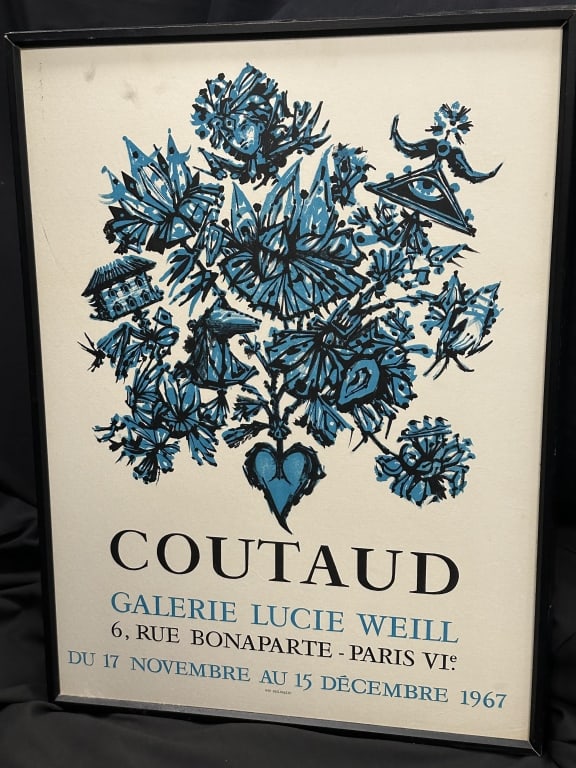 Coutaud Original Exhibition Litho Poster1967 Paris (1 of 10)