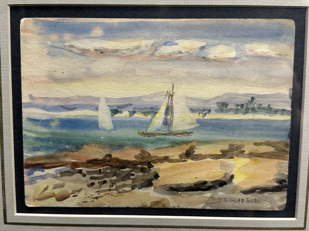 Signed Gifford Beal Waterscape Watercolor (1 of 9)