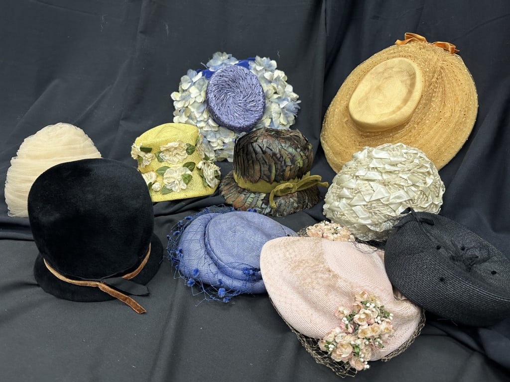 Lot of 9 Antique and Vintage Women's Hats (1 of 20)