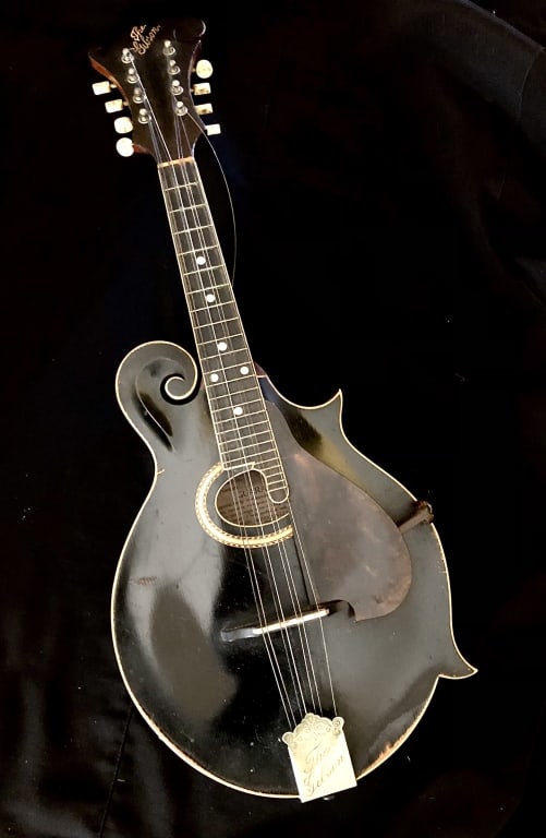 Gibson Mandolin Black Top Style F-2 1914 w/ Case (1 of 15)