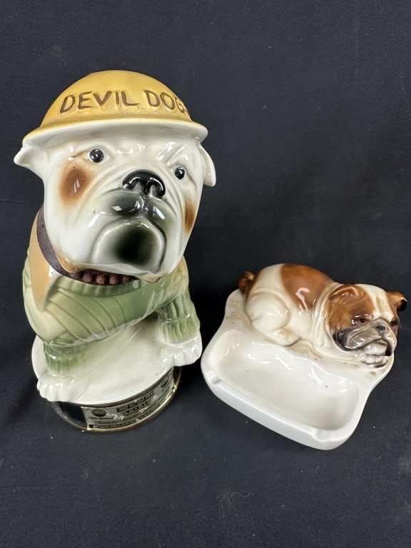Jim Beam Bulldog Decanter & Bulldog Ashtray (1 of 19)
