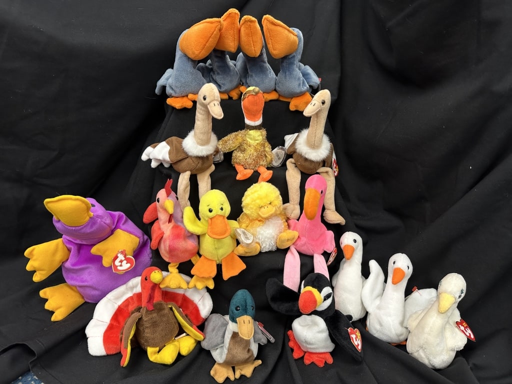Lot of 18 Ty Beanie Babies Birds & Feather Friends (1 of 18)