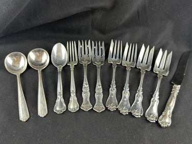 Lot of 11 Sterling Silver Assorted Flatware Pcs.