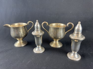 Lot of Sterling Silver Creamer, Sugar & S&P