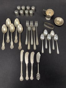 Lot of 30 Sterling Silverware & Table Pieces