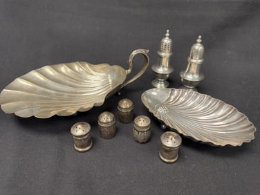 Lot of 9 Sterling Silver Table Pieces