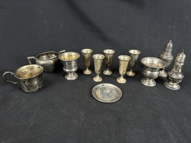 Sterling Silver Table Pieces Lot of 12