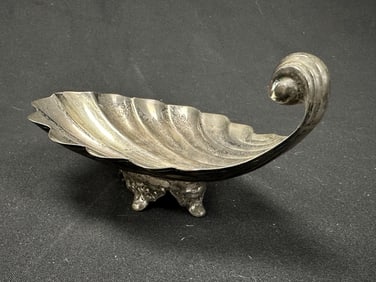Unique Sterling Silver Shell Dish 8.37 TroyOz