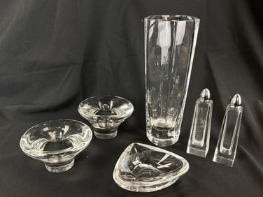 Contemporary MCM Crystal Glass Pieces 6pcs