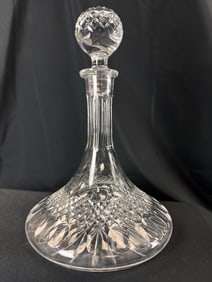 Cut Crystal Lismore Ships Decanter 11" tall