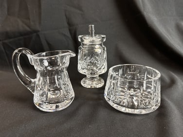 Waterford Jam Jelly Lidded Jar, Nut Bowl & Pitcher