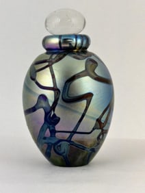 Eickholt Iridescent Glass Perfume Bottle wStopper