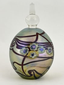 Eickholt Iridescent Art Glass Perfume Bottle