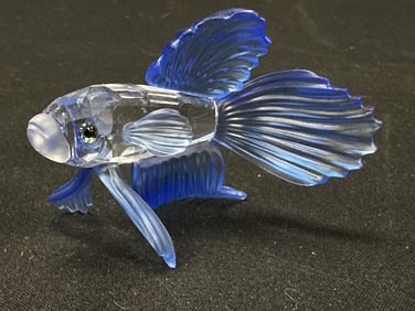 Swarovski Crystal Siamese Fighting Fish Blue