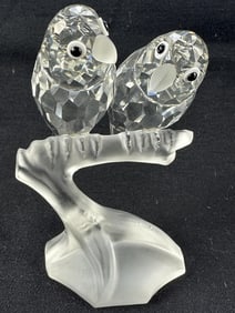 Rare Swarovski Crystal Society 2 Birds on Branch