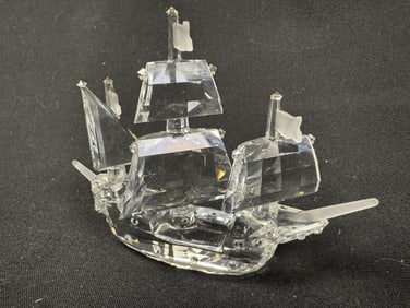 Swarovski Santa Maria 3 Mast Crystal Ship Retired