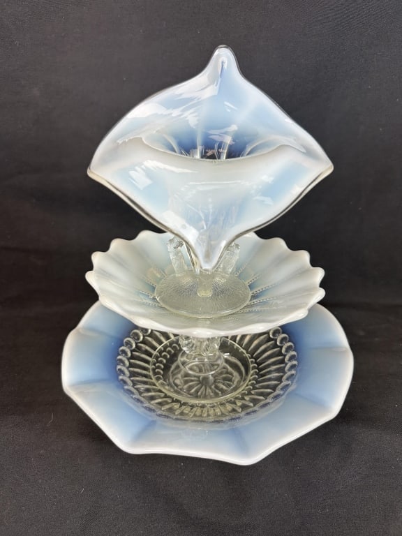 3 Glass Opalescent Jack in the Pulpit Compotes & (1 of 13)