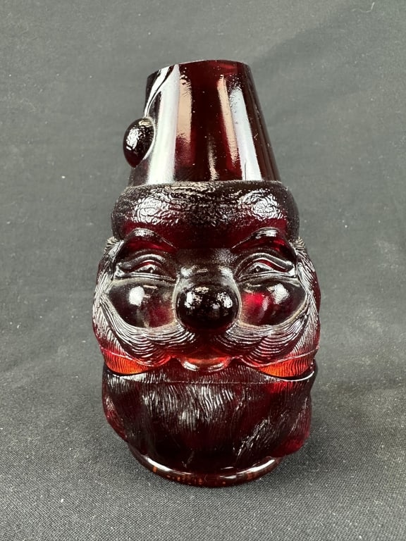 Fenton Fairy Lamp Red Ruby Glass Santa Claus (1 of 12)